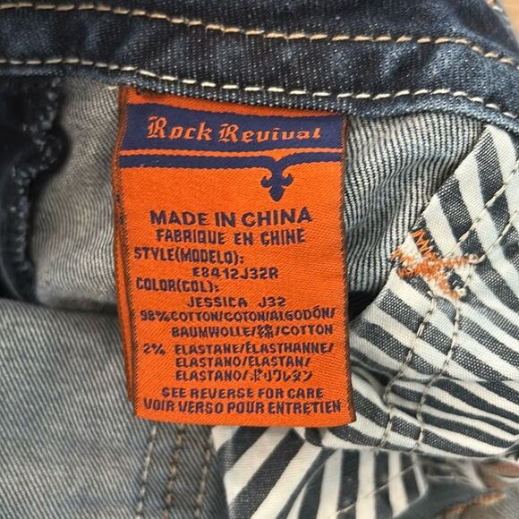 Rock Revival Jessica Straight Denim Jeans Sz 31 - Picture 12 of 15